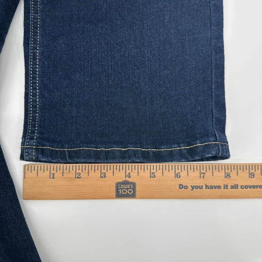 W62 Jeans Womens 18 Blue Denim Signature Fit Straight Leg Stretch Rhinestone - Picture 10 of 11
